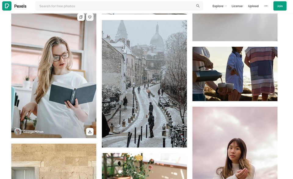 Pexels is best for creators looking for a library of photos.