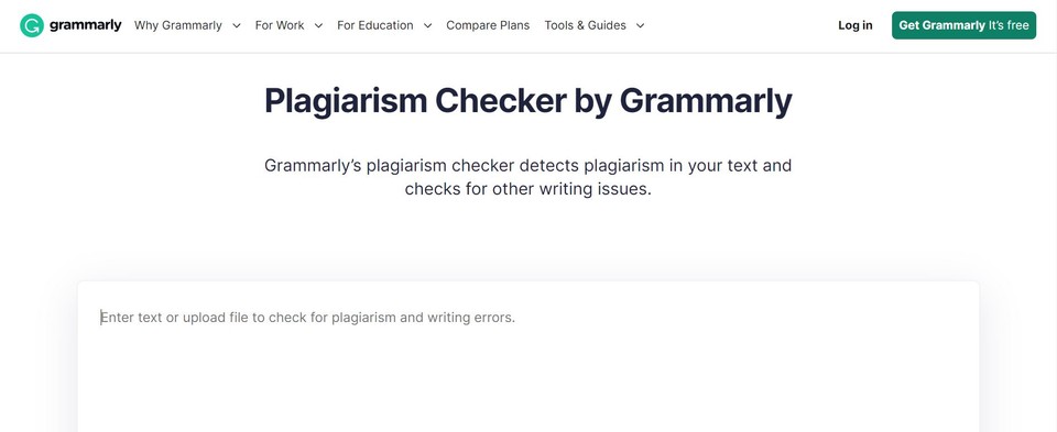 Grammarly plagiarism checker