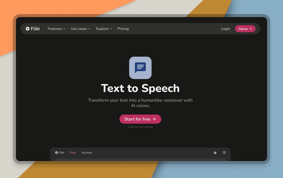 Fliki text to speech