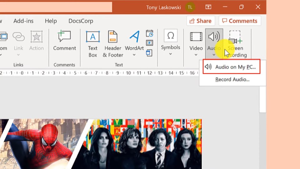 how to download powerpoint presentation with audio