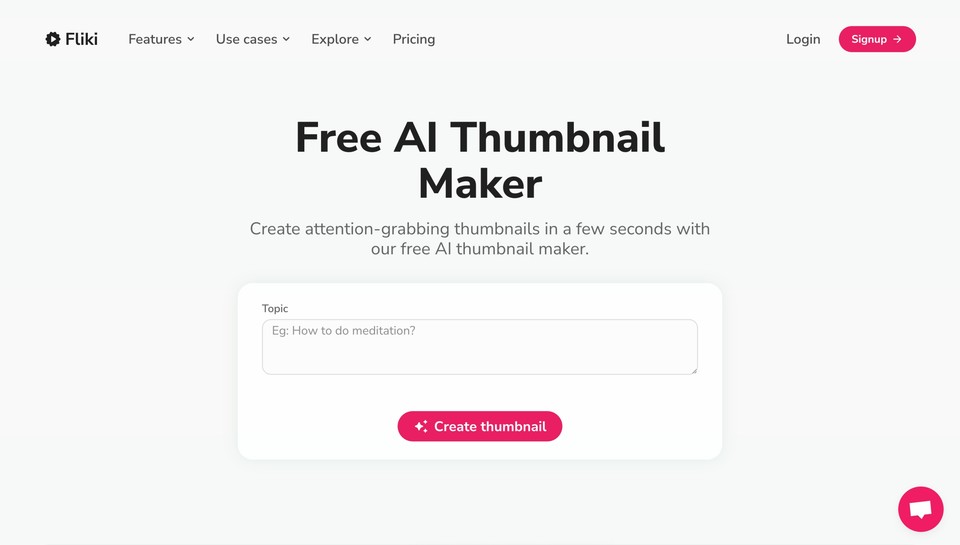 Fliki ai thumbnail maker