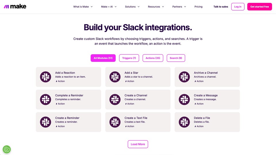 Make Slack Integration