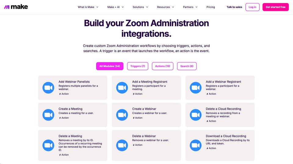Make Zoom Integration