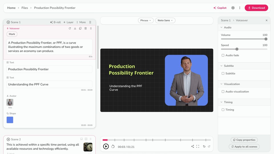Creating elearning video in Fliki