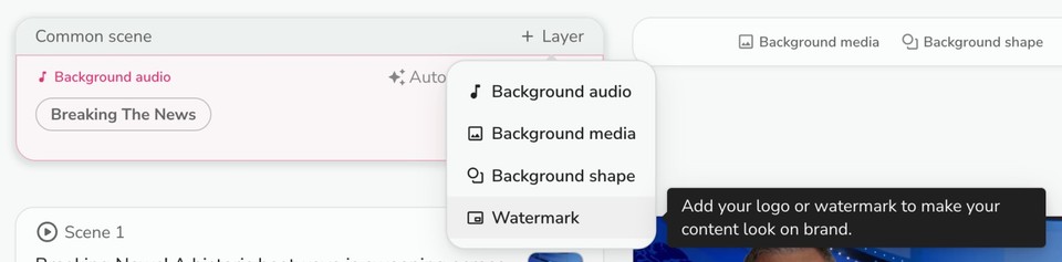 adding watermark in news video