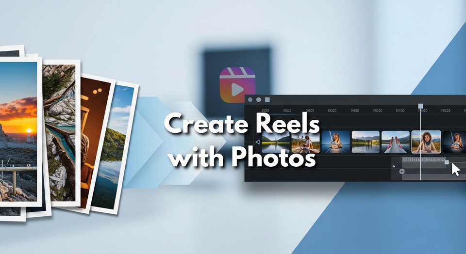 Cover image for blog on how to make a reel with photos