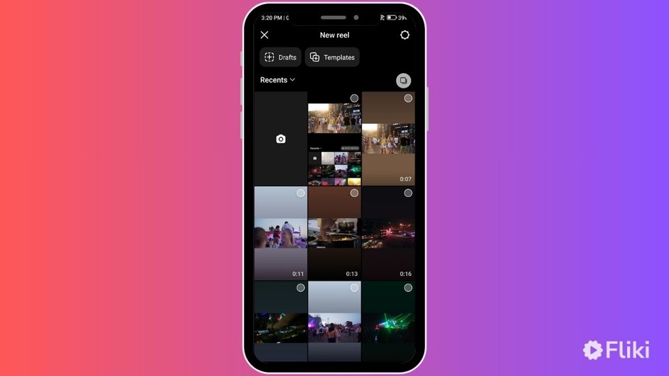 Selecting clips