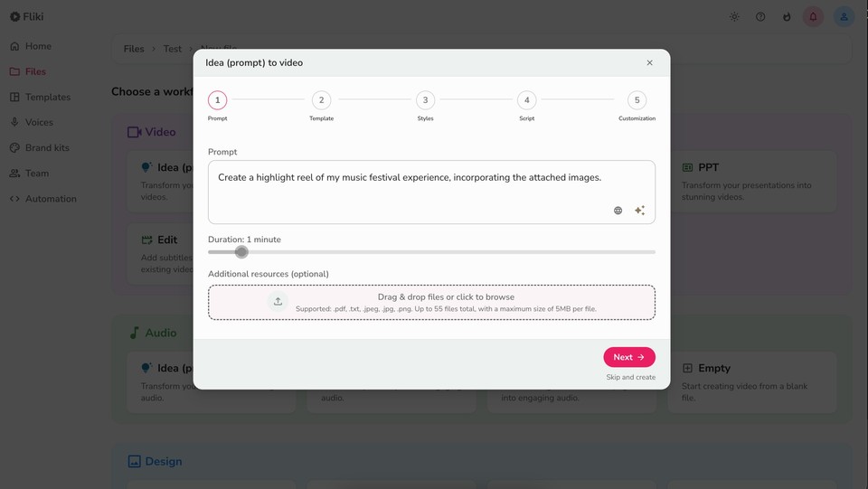 Inputting idea