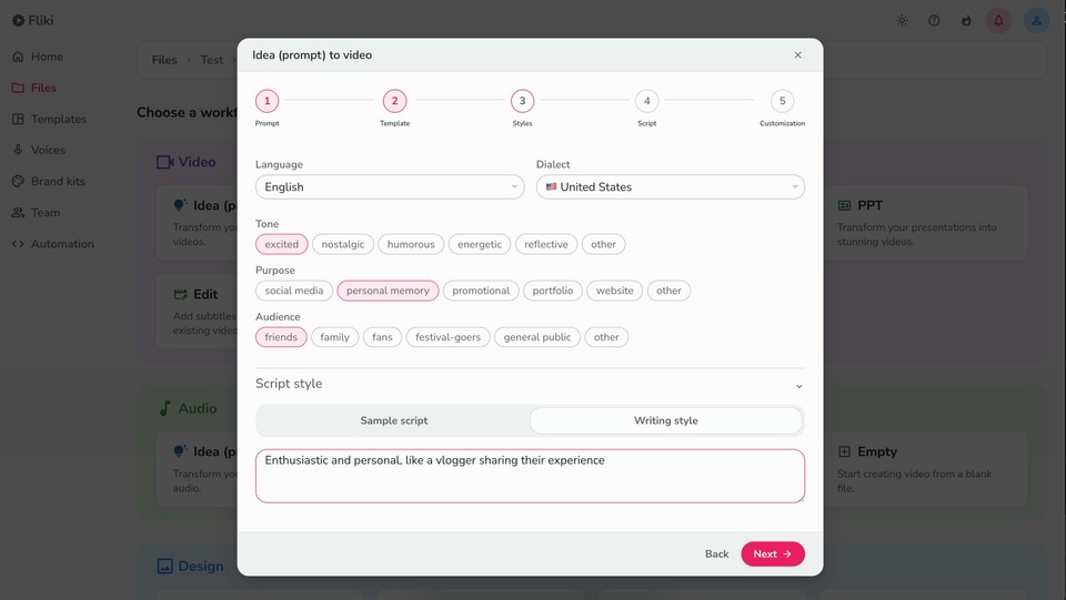 Setting styles