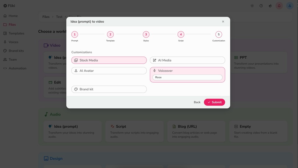 Setting customizations