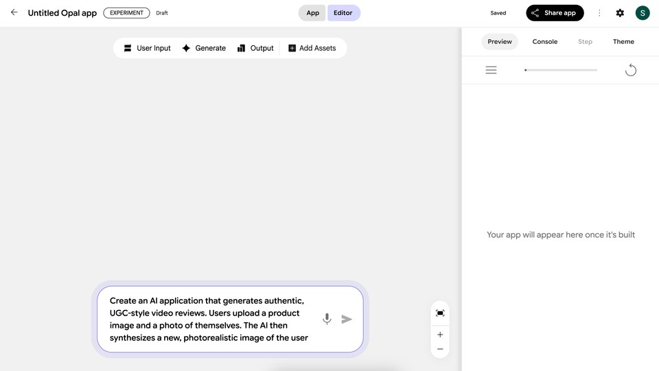 Prompt for UGC - Google Opal