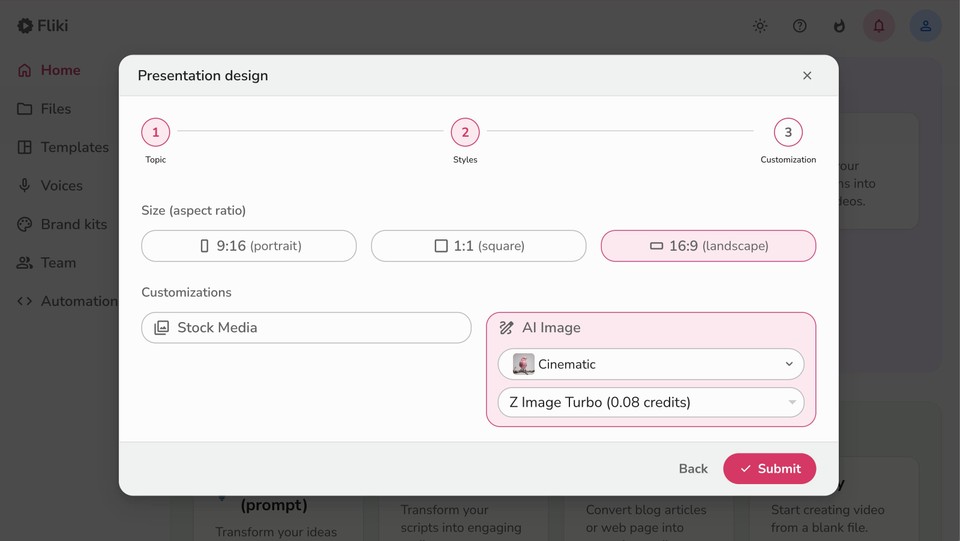 Idea to presentation step 3