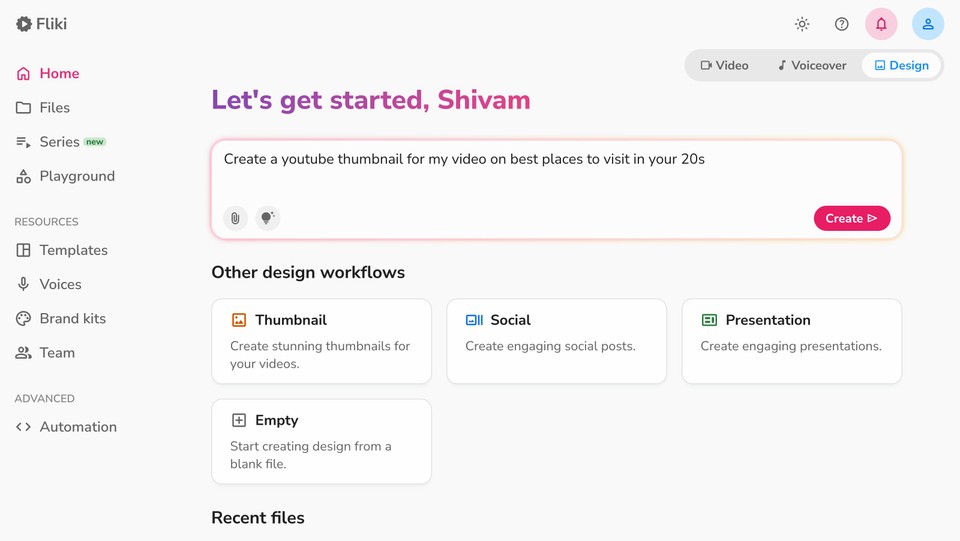 AI Thumbnail workflow step 1