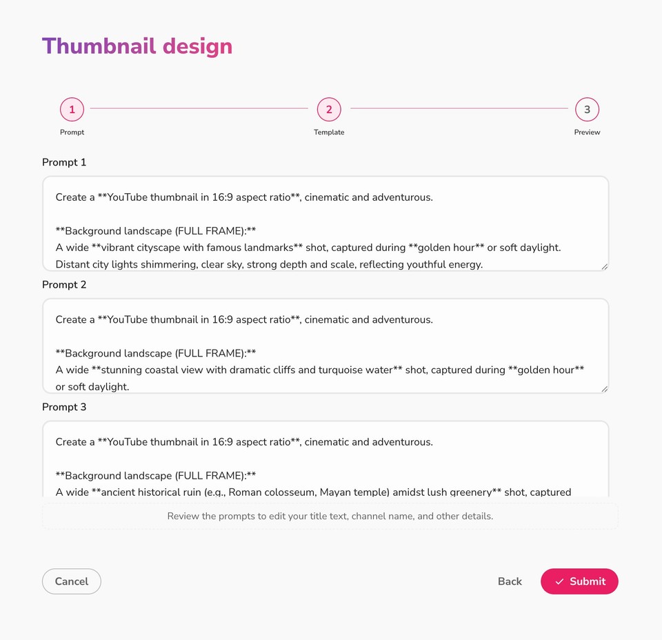 AI Thumbnail workflow step 3