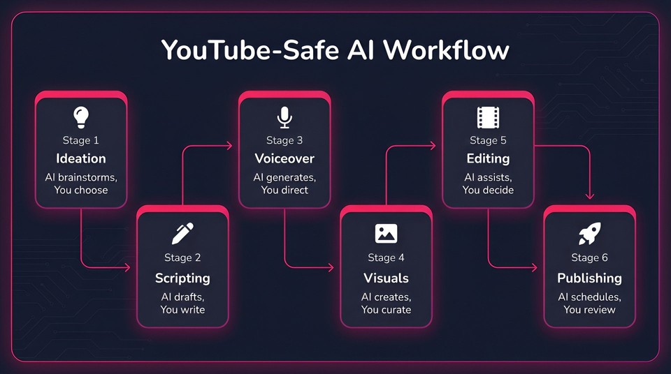 YouTube safe AI workflow