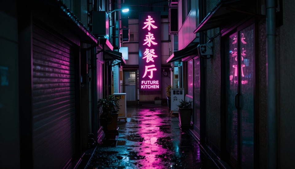 Bilingual Neon Scene