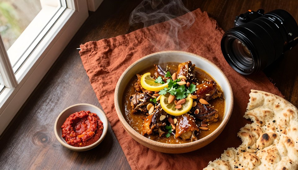 Nano banana 2 sample output - Food photography with steam