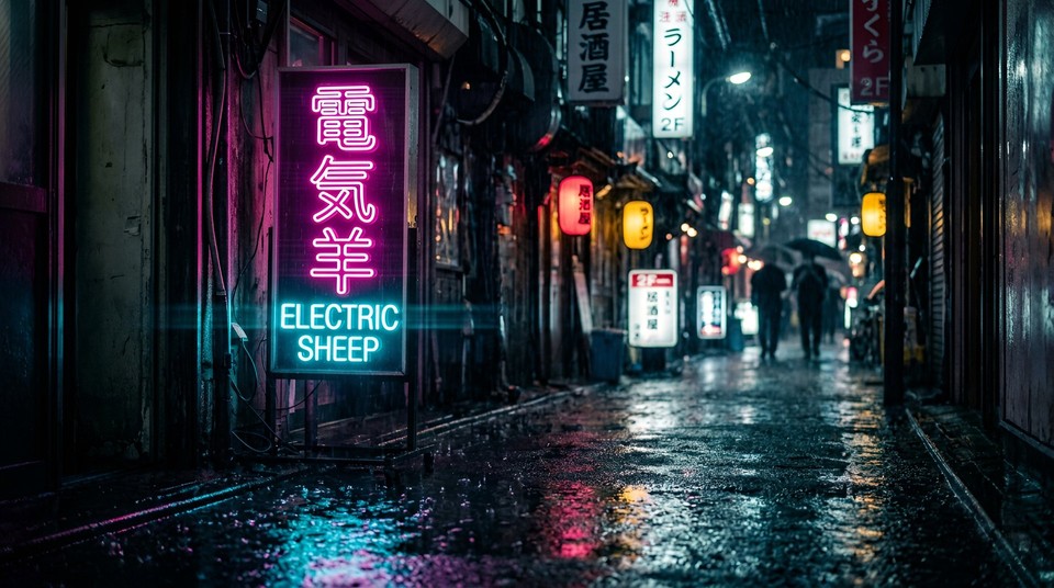 Nano banana 2 sample output - Bilingual neon sign