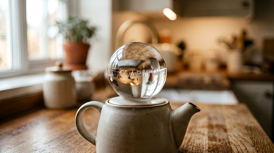 Nano banana 2 sample output - Macro glass sphere