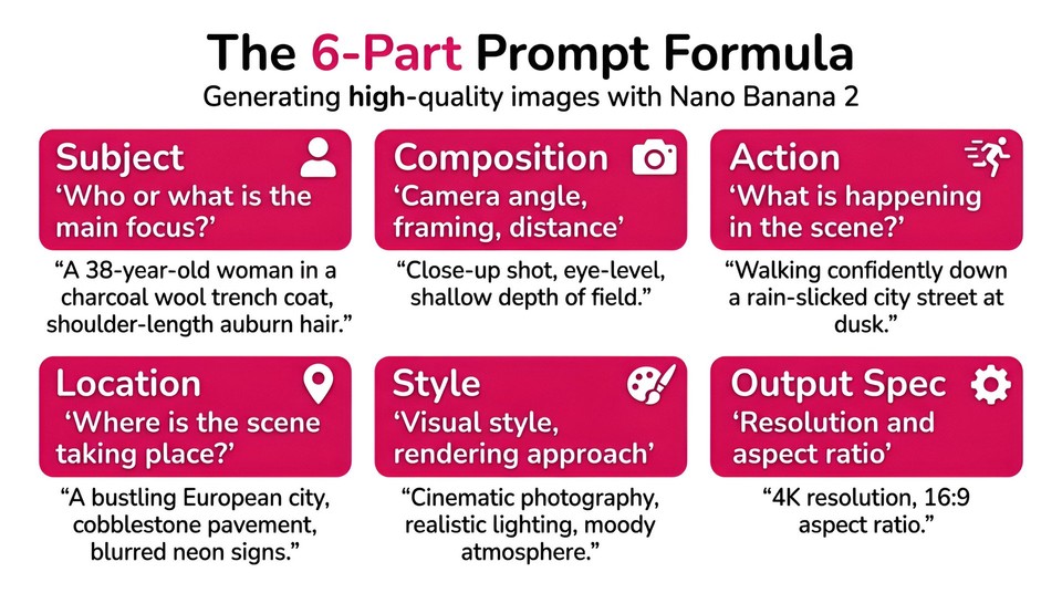 Nano banana 2 - 6 step prompt process