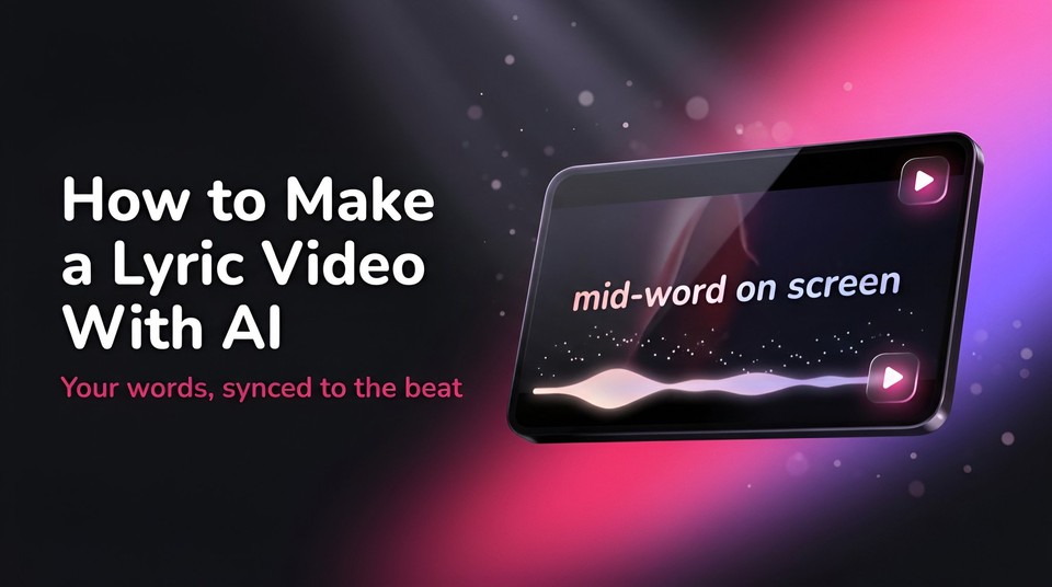 how to make a lyric video with AI