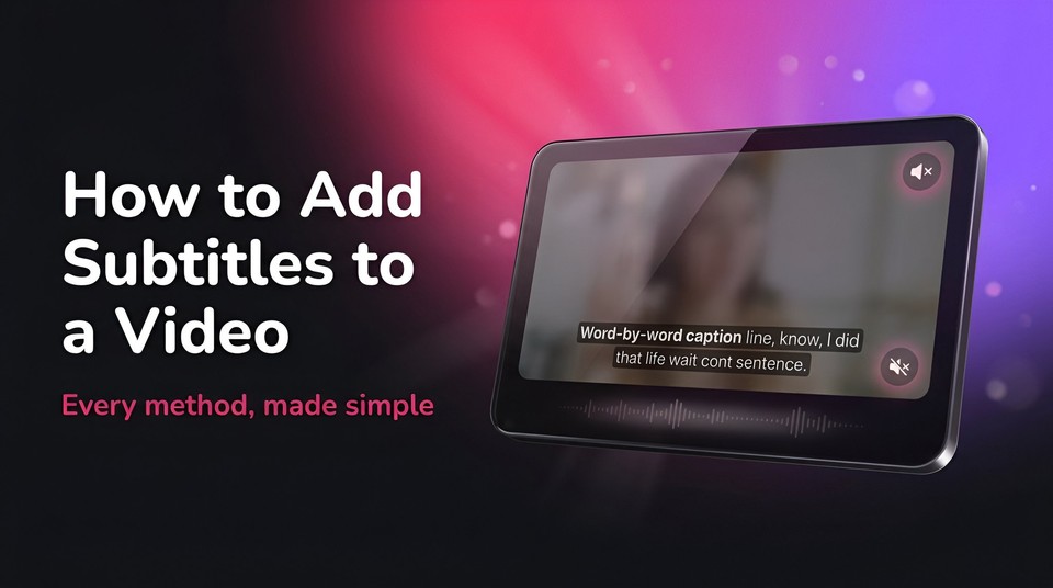 How to add subtitles to a video