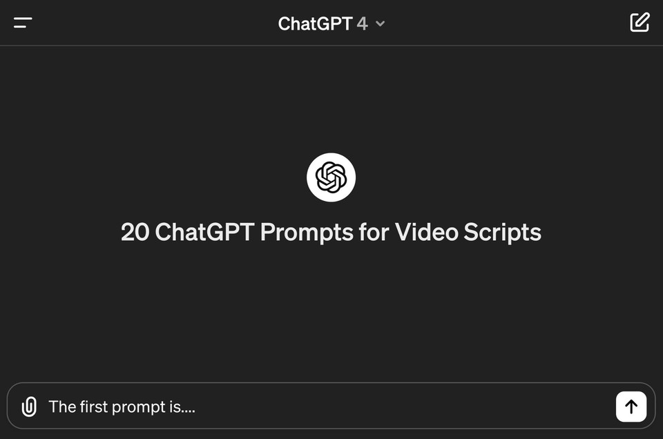 20 ChatGPT Prompts for YouTube Video Scripts