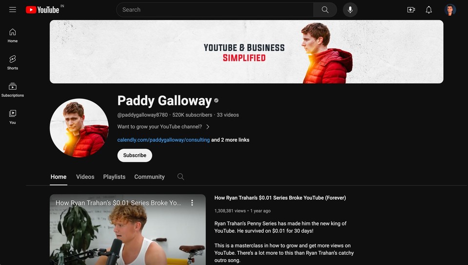 Paddy Galloway YouTube Channel