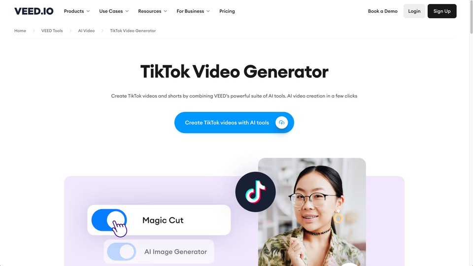 Veed AI TikTok Video Generator