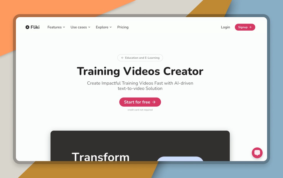 Fliki AI training video creator