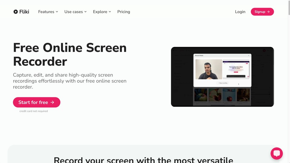 Fliki AI screen recorder