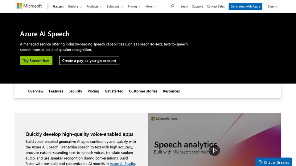 Microsoft Azure Text to speech API