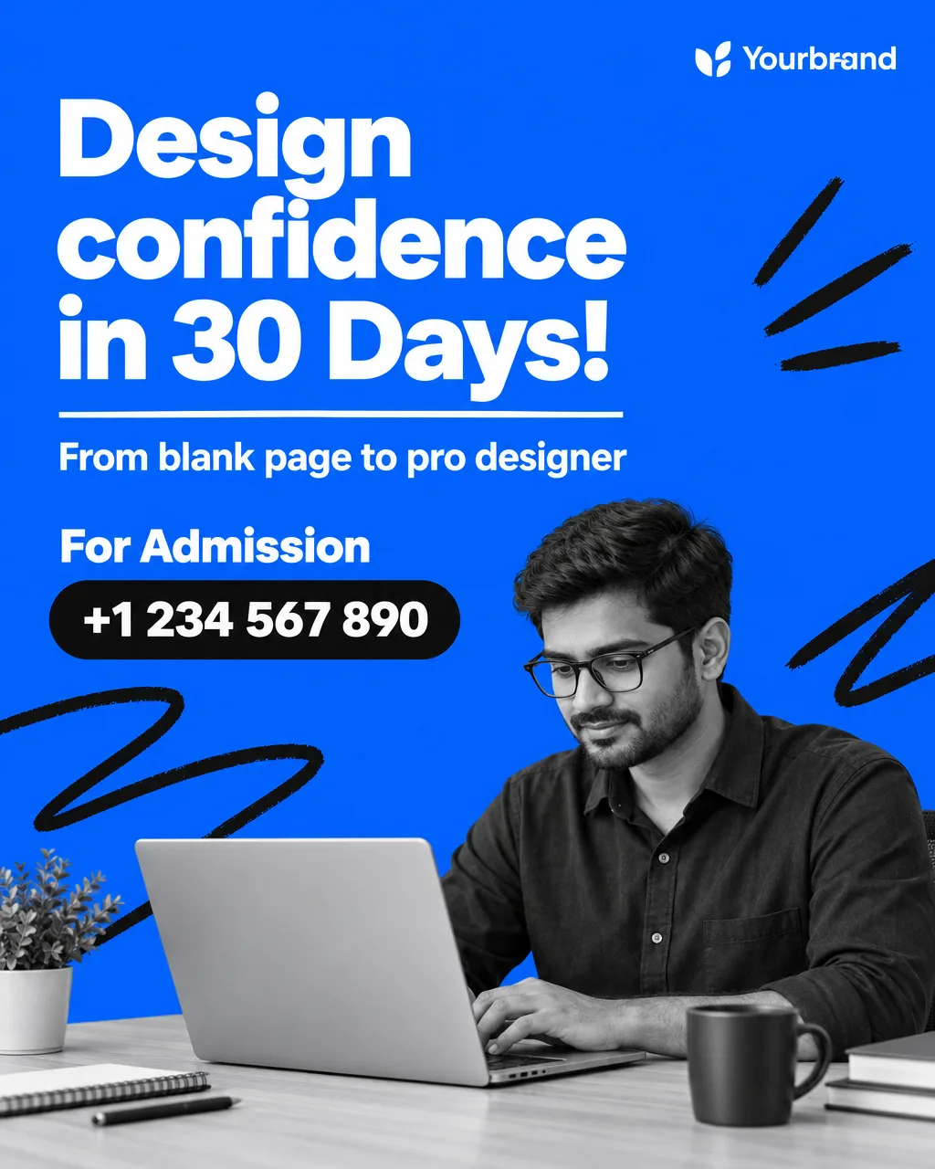 Designer desk look