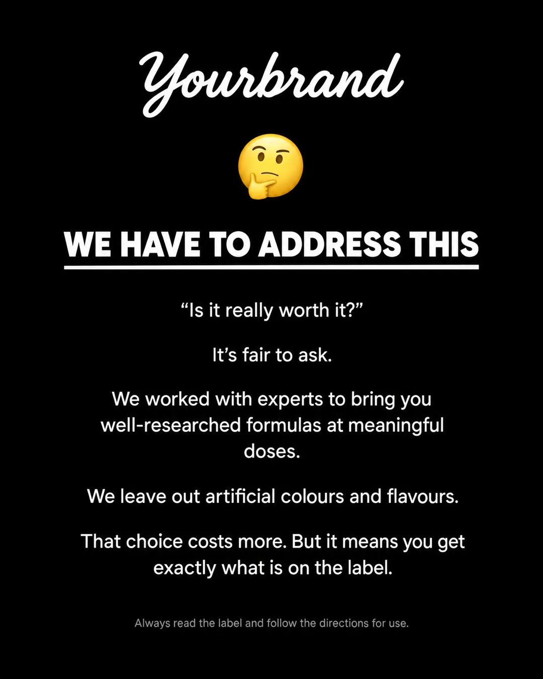 Founder letter look