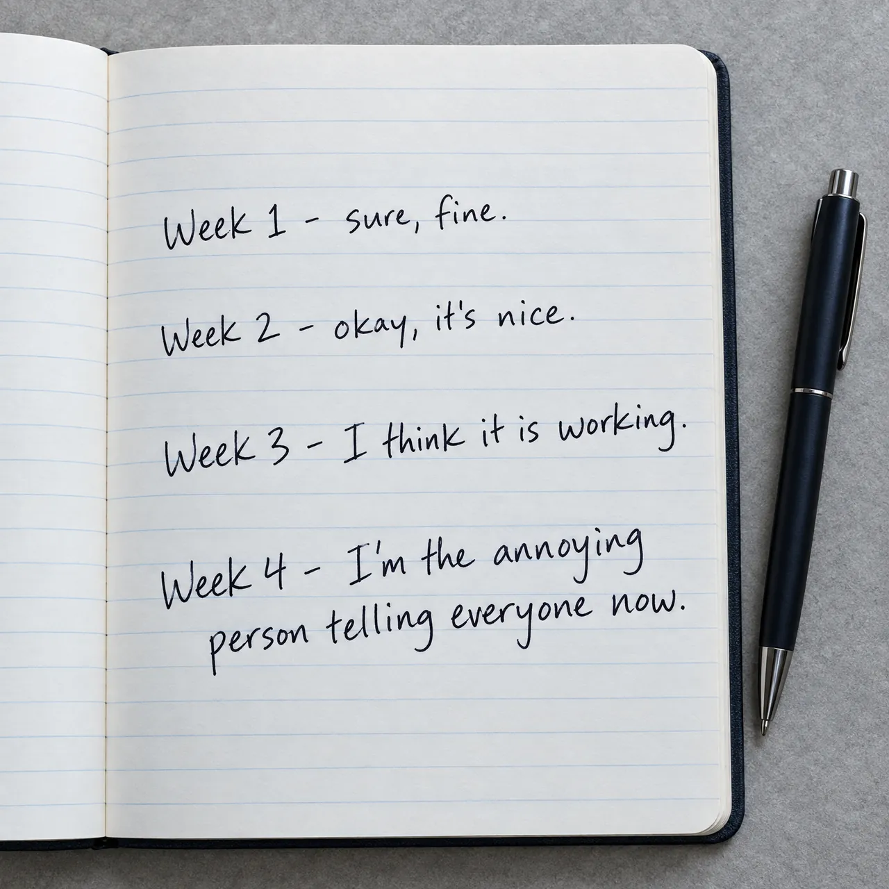 Notebook journal look