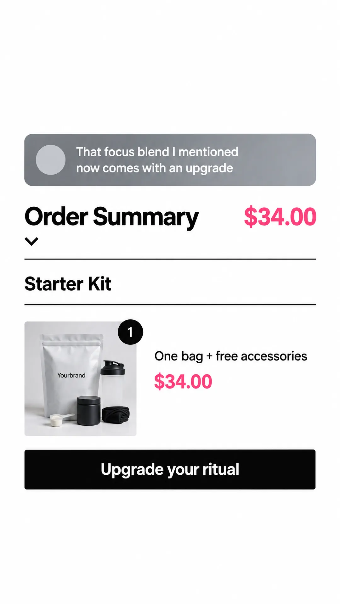 Order card look