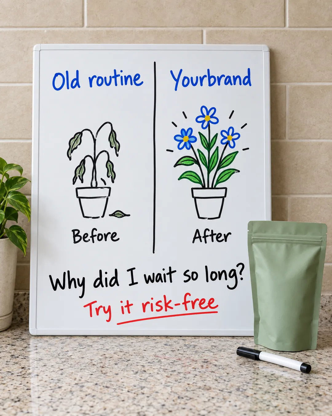 Whiteboard compare look
