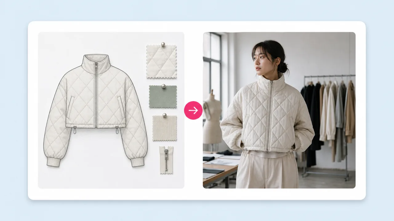 Test designs before you produce them. Fliki AI Clothes Changer for Pre-production samples.
