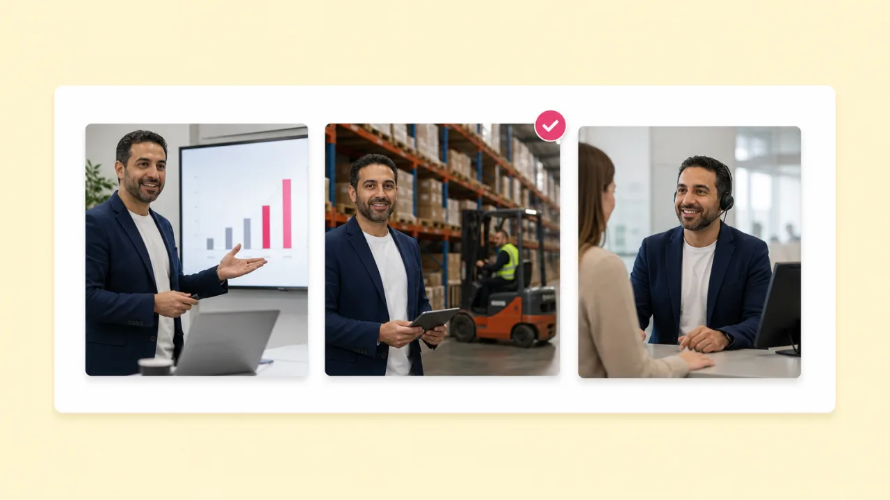 Consistent presenters for course material. Fliki AI face swap for Training.