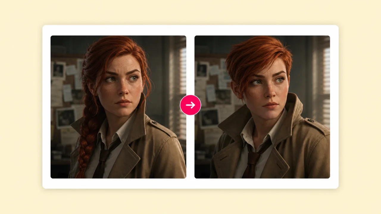 Restyle a character without redrawing them. Fliki AI hairstyle changer for Characters.