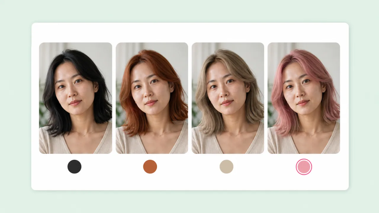 Preview a dye shade on real hair. Fliki AI hairstyle changer for Hair colour.