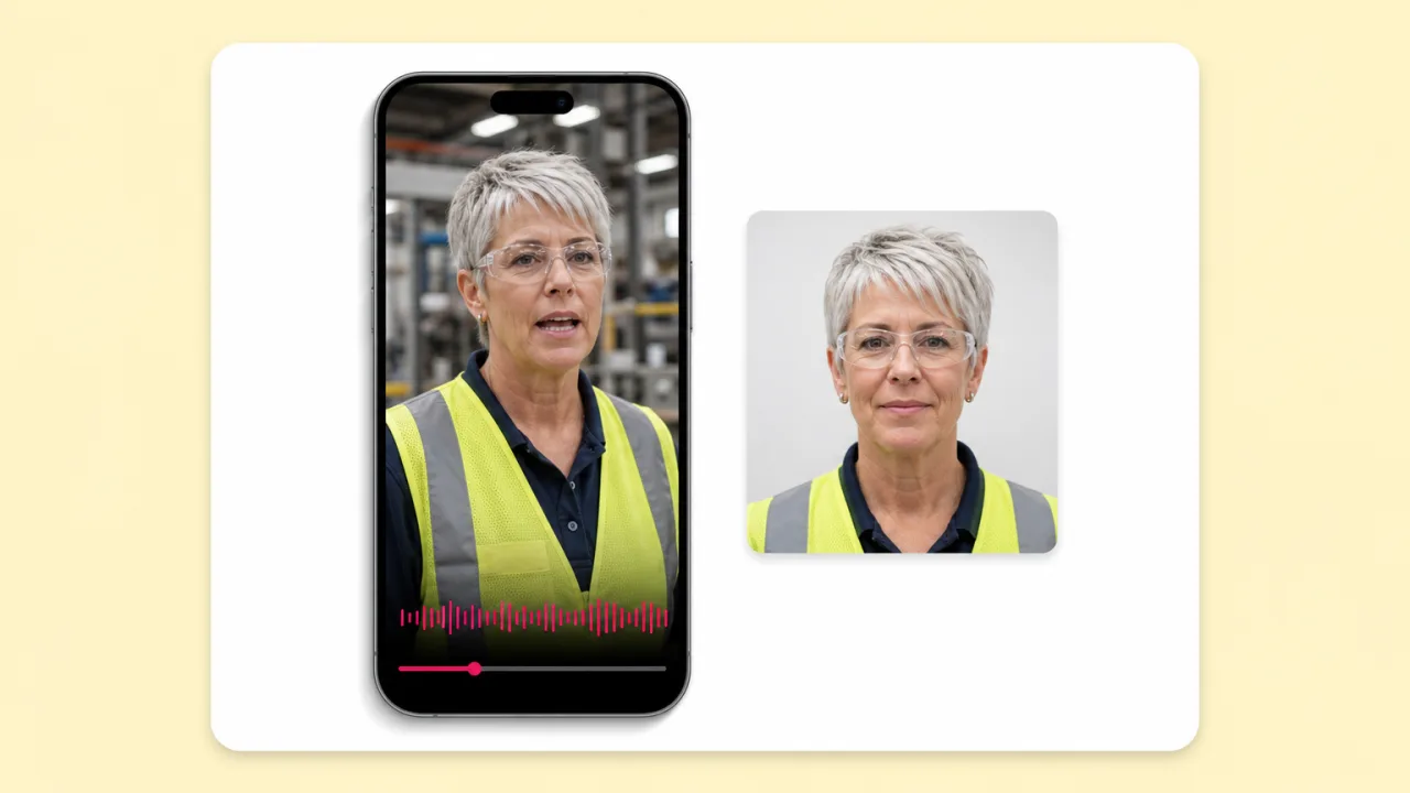 A recognisable presenter for lessons. Fliki AI head swap for Presenters.