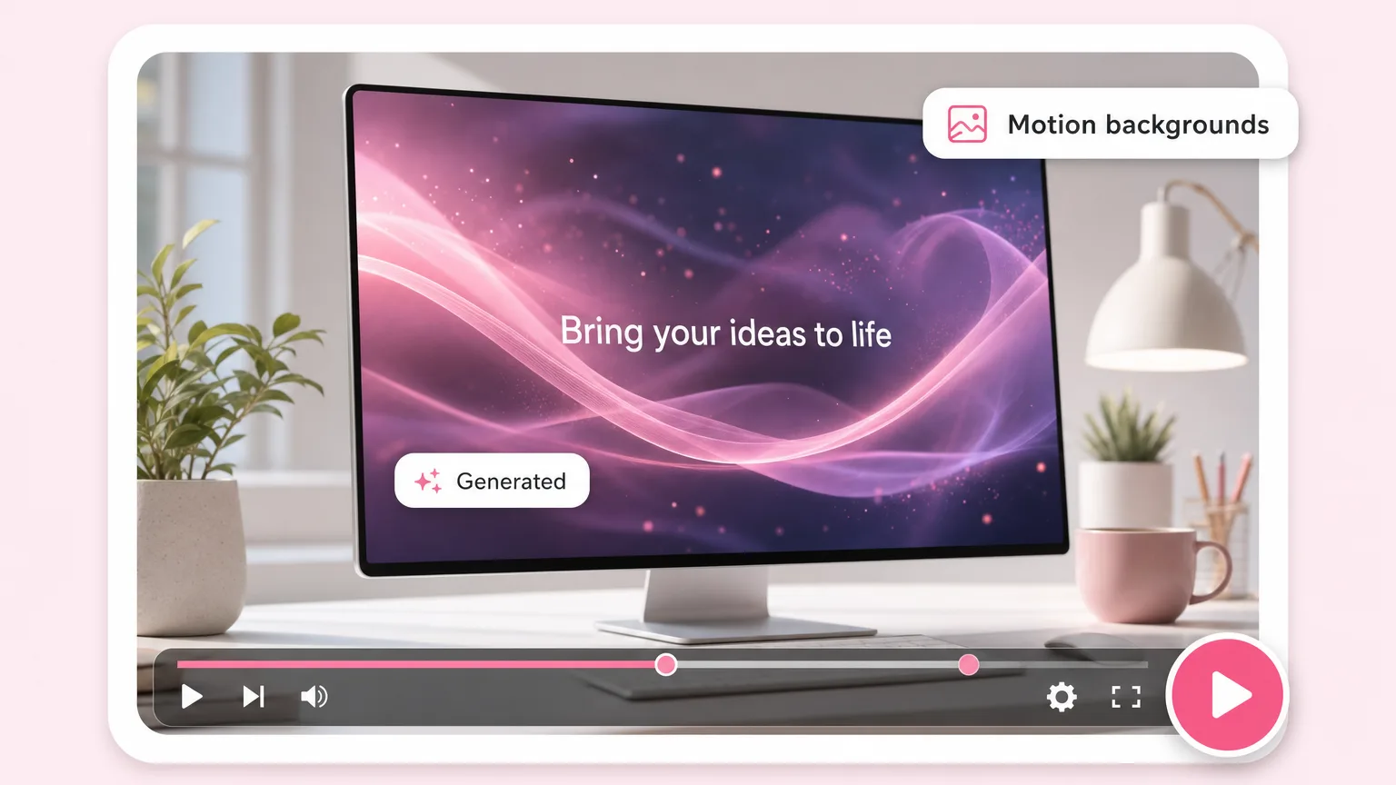 Motion backgrounds and abstract loops. Fliki AI motion graphics generator for Motion backgrounds.