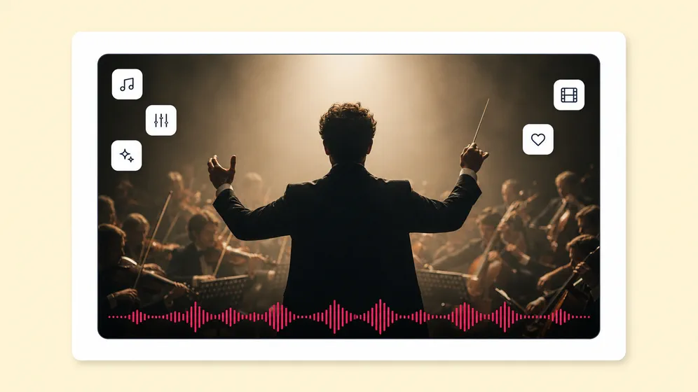 Background music for any video. Fliki AI music generator for Video score.