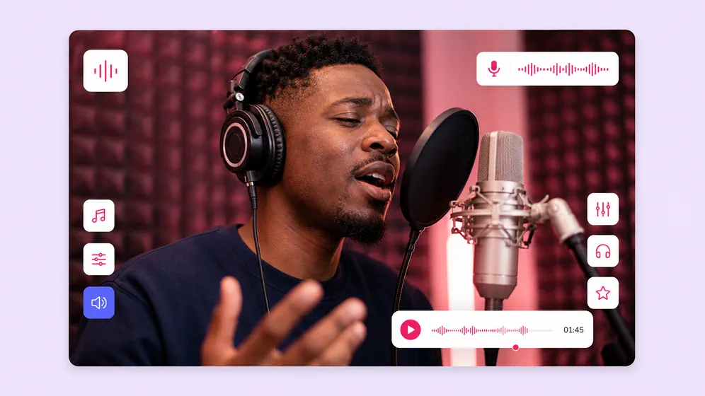 Full vocal songs from your lyrics. Fliki AI music generator for Vocal songs.