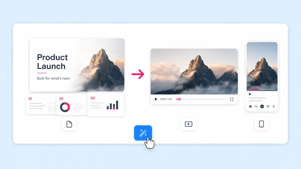 Product launches and marketing decks. Fliki Presentation maker for Marketing decks.