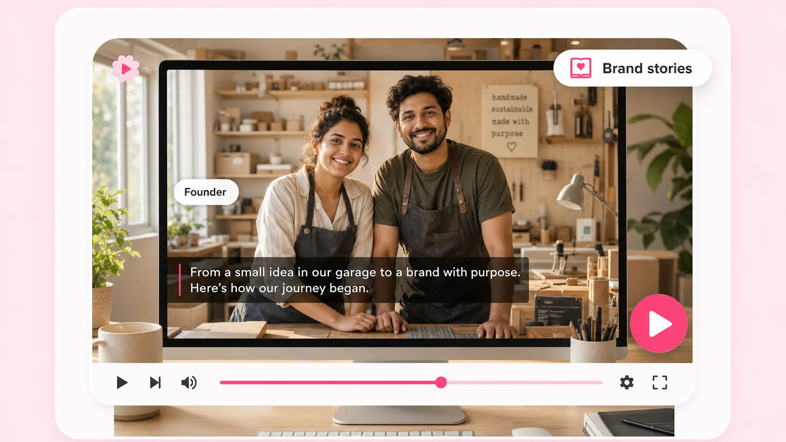 Brand and founder stories. Fliki AI story video generator for Brand stories.