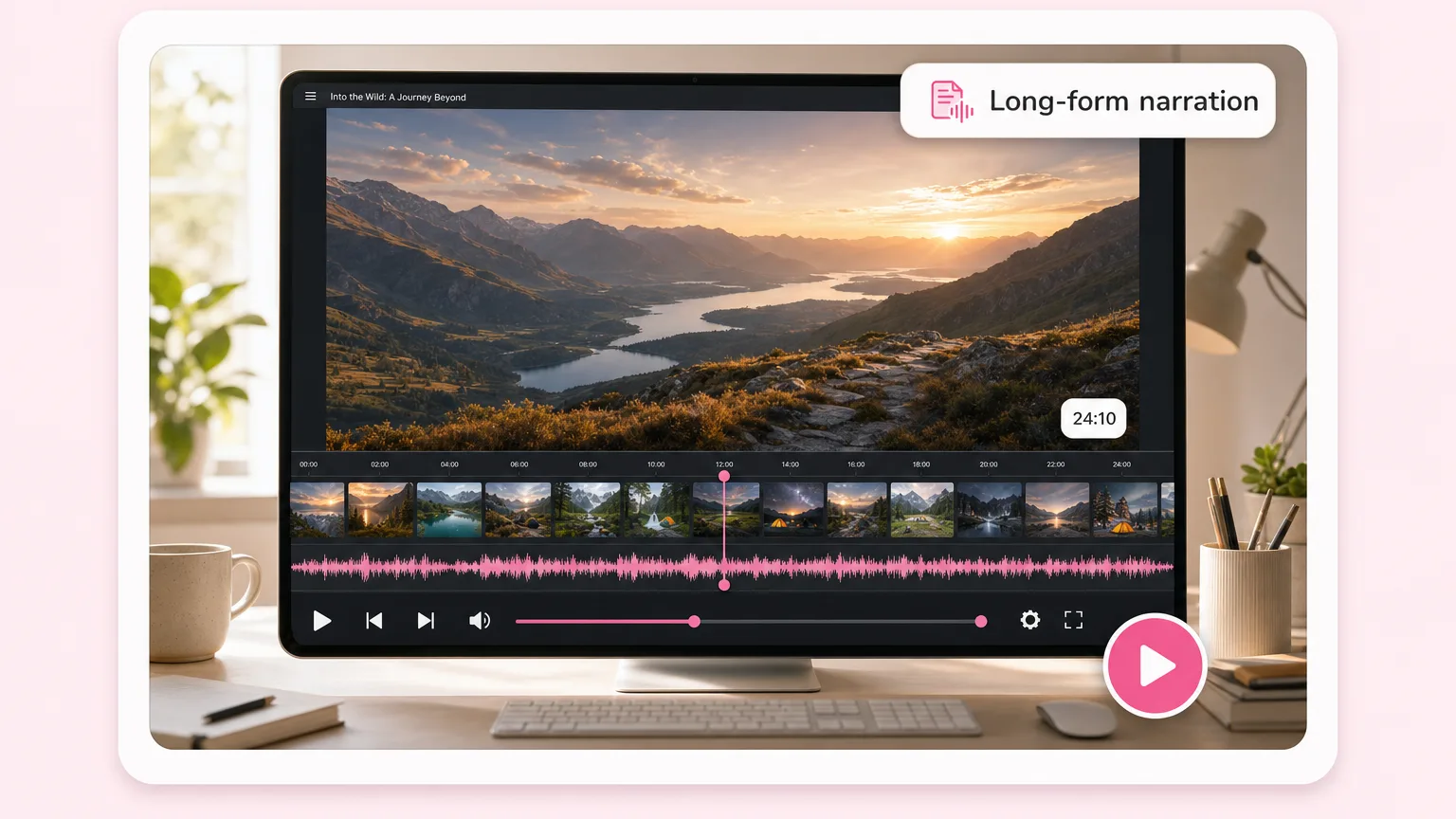 Long-form narrated stories. Fliki AI story video generator for Long-form narration.