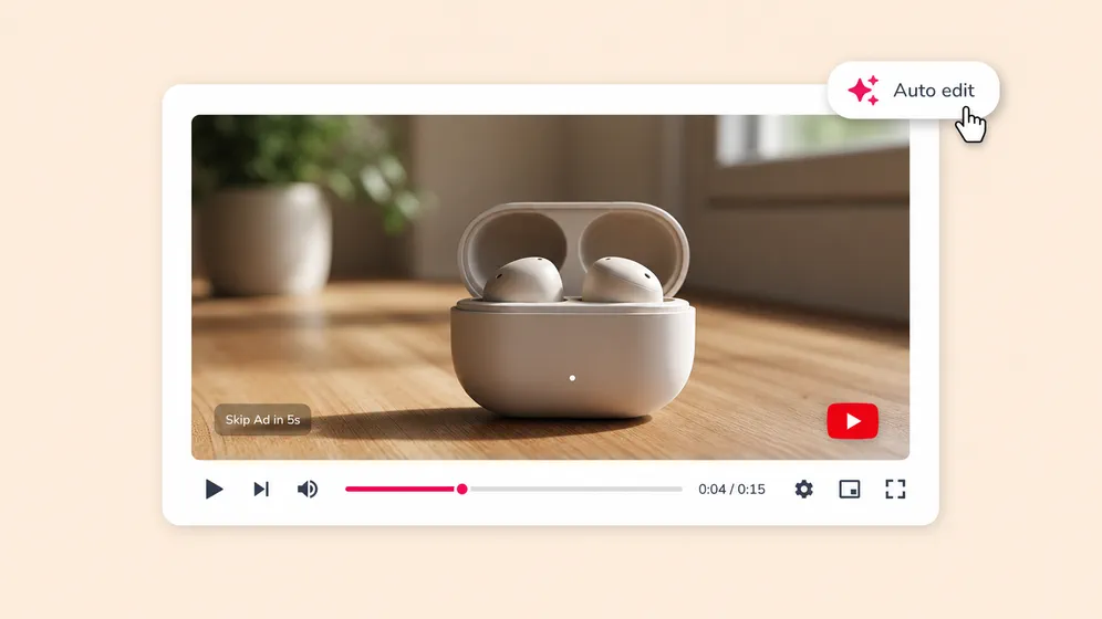 Bumper, in-stream, and Shorts ad variants. Fliki AI video ad generator for YouTube ads.