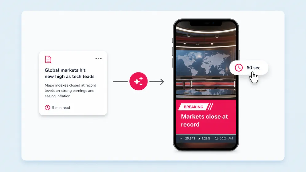 Daily news and explainer Shorts from articles. Fliki AI YouTube shorts generator for News & explainer.